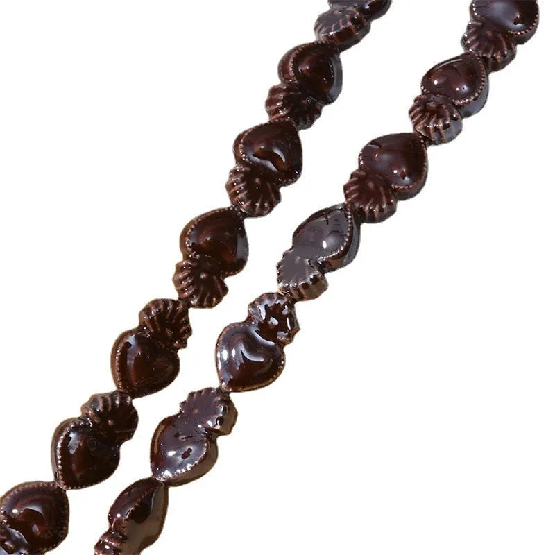 Ceramic heart torch beads in multiple colours for jewellery making, 10x15mm size