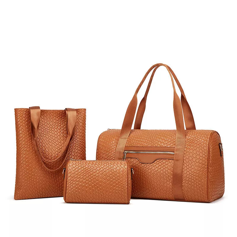 Women's business travel bag with weaving design in various colors