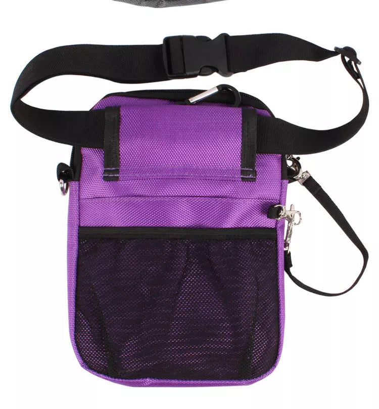 Medical staff waist bag in black, purple, navy blue, and silver gray with 15KG capacity