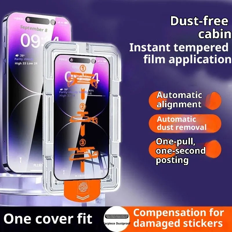 TPU hydrogel screen protector for iPhone 11 to 17 with Ultra HD, anti-blue light, and privacy finishes.
