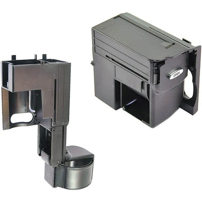 Black plastic water cup holder bracket for Mercedes-Benz vehicles, replacement part 2116800014.