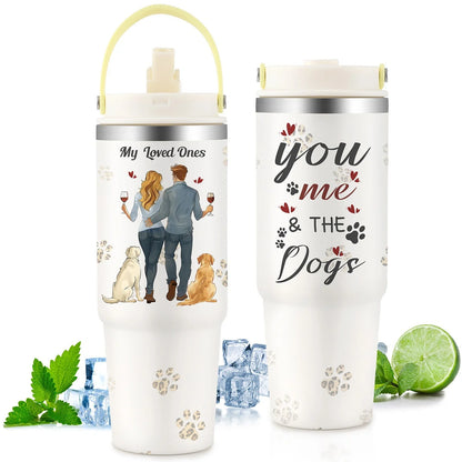 Premium 30oz stainless steel insulated cup in various colors, keeping drinks hot or cold for hours.