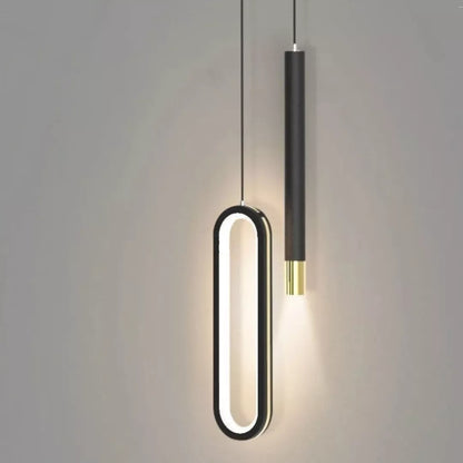 Nordic Long Line Minimalist Chandelier with adjustable white, warm, and three-color light options