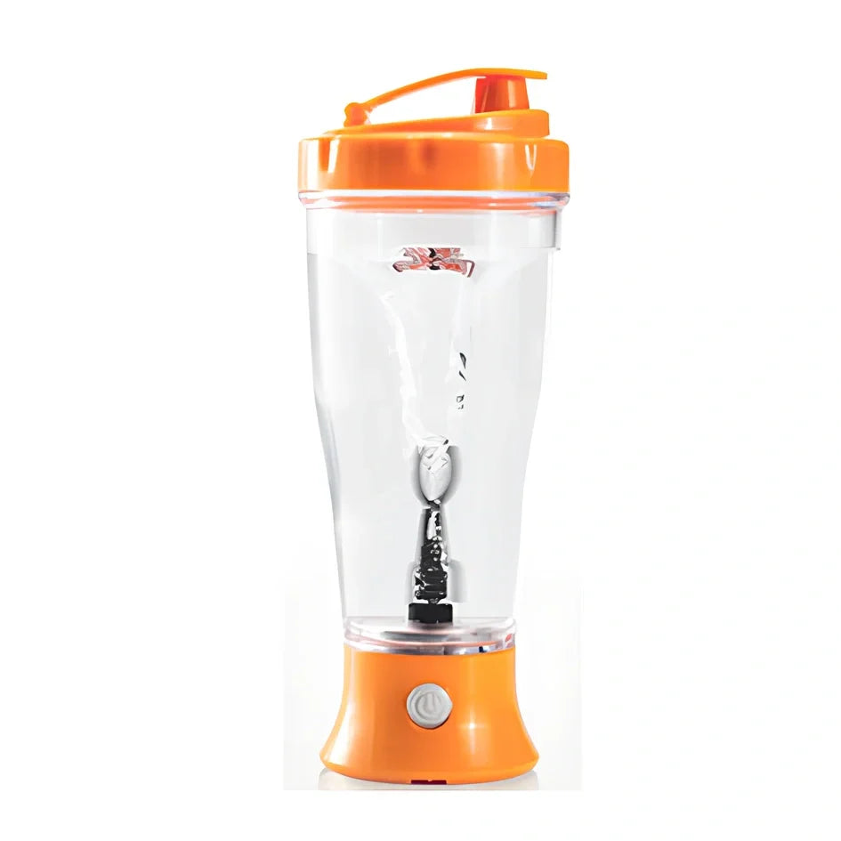 Mini automatic protein powder electric mixing cup in black, green, white, or orange colours