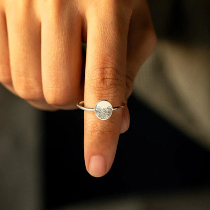 S925 Sterling Silver Wave Ring for Women in white gold and yellow gold finishes