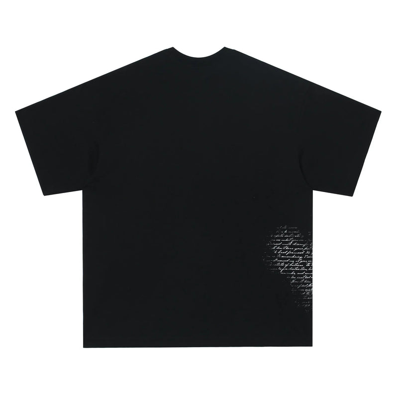 Men's Graphic T-Shirt pure cotton short sleeve summer tee American Retro Hip Hop Gothic Letters print available in sizes M L XL in white or black colours, unisex fit suitable for casual wear