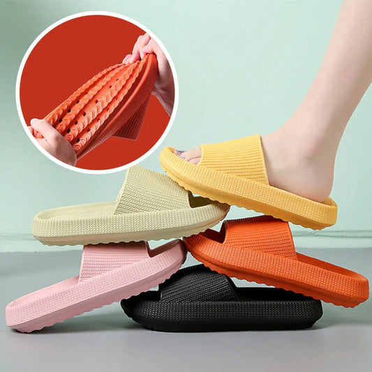 Cozy couple slip-on slippers with plush, breathable upper and durable non-slip sole for comfortable indoor relaxation