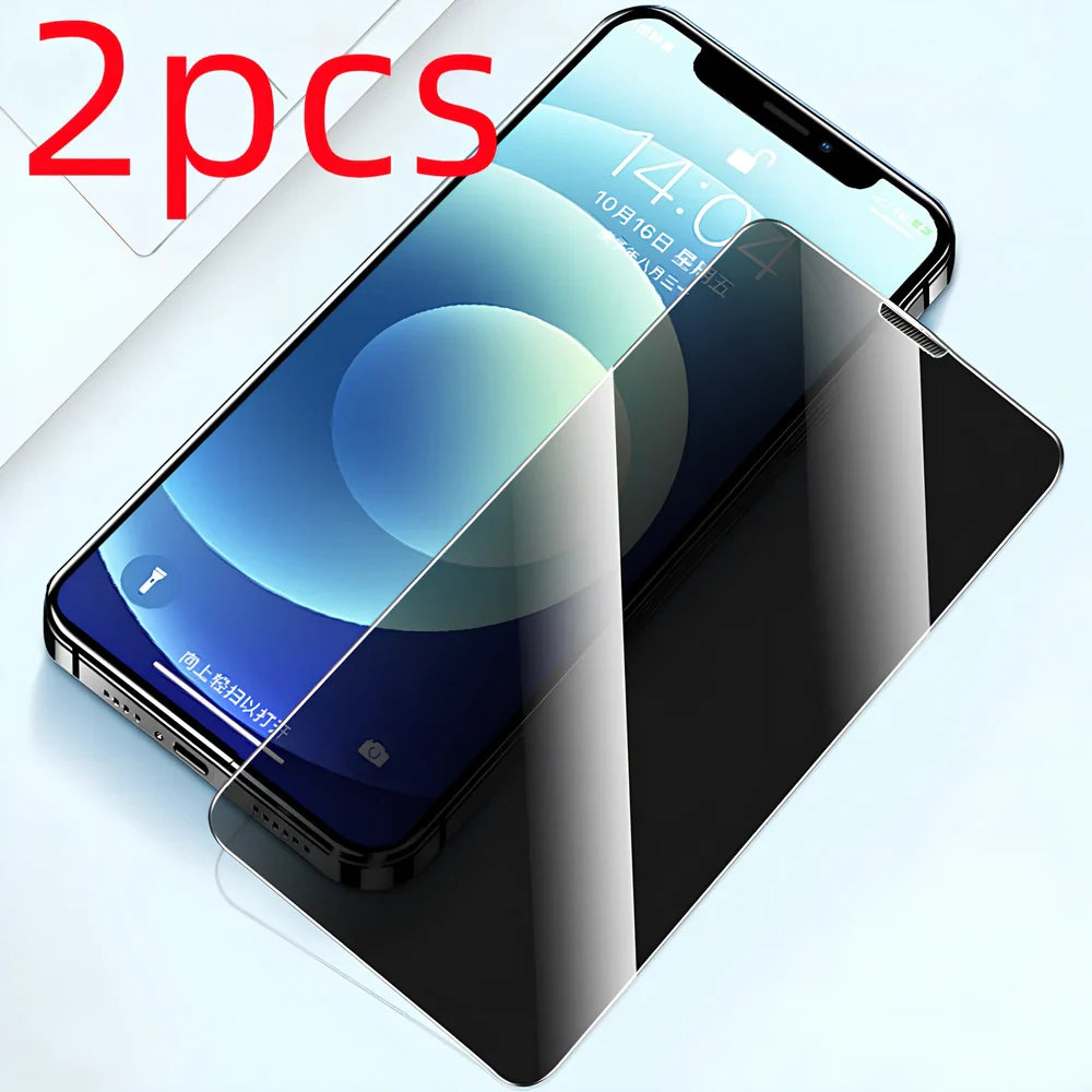 iPhone privacy screen protector with anti-peeping technology and tempered glass construction