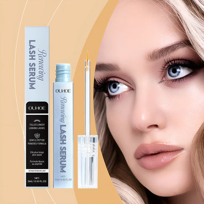 3ml bottle of eyelash nourishing liquid serum for lash growth and conditioning treatment.