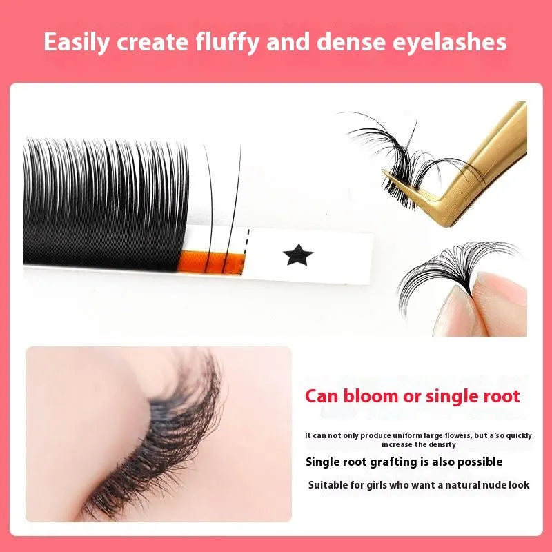 16-row dense false eyelashes made from mink hair with matte finish, showing length options from 8mm to 18mm