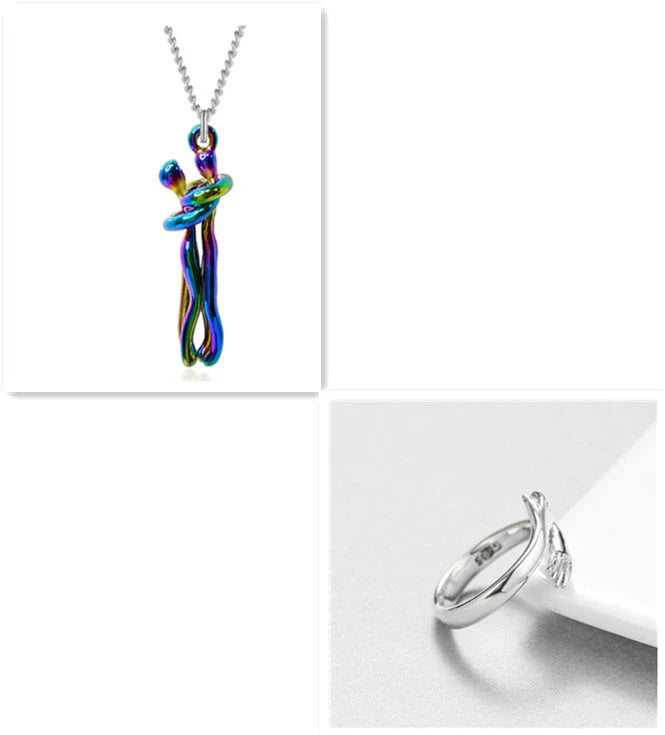Stylish unisex love necklace with brass pendant in various color options, including rose gold, white black, black gold, and more.