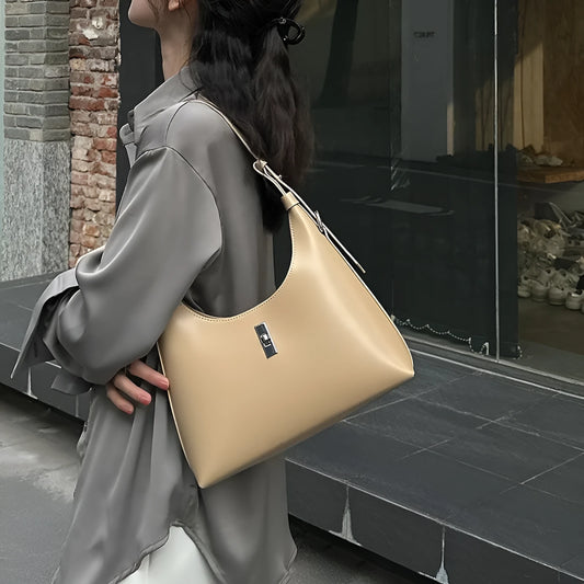 Genuine leather dumpling-shaped crossbody shoulder bag in six colour options showing sandwich pocket and internal organisation