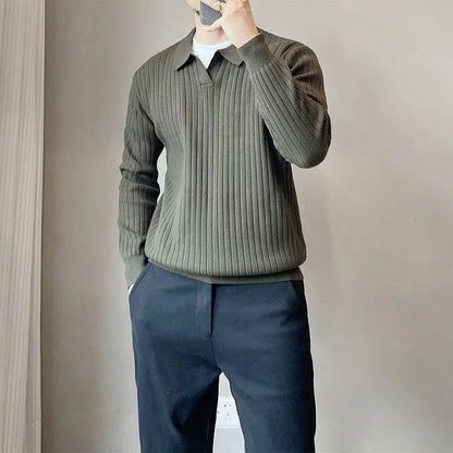 Loose elastic knitted sweater for men in modal and rabbit fur blend, available in black, white, light grey, Army Green, and coffee colours, sizes M to 3XL