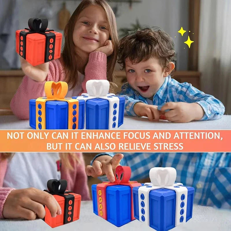 Playful 3D Prank Gift Box in various color combinations - a unique and quirky novelty item for any occasion