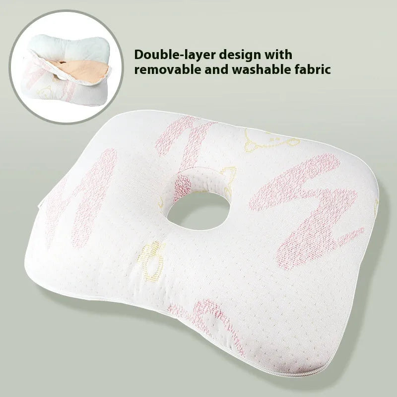 Beauty salon single hole ear pillow in Boer Gray colour, measuring 39x28x6cm with polyester fibre filling