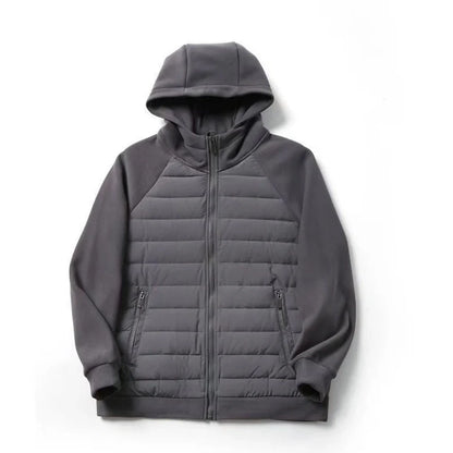 Casual cotton coat in solid colour with round hem and loose fit design