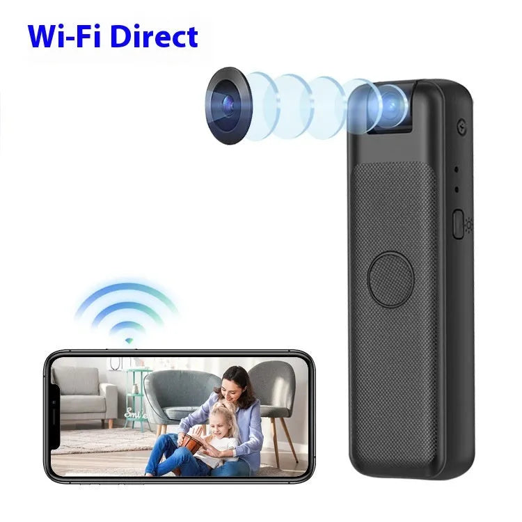 Wifi surveillance camera with back splint clip design, conference camera with 30cm USB-C cable and black colour for home office security monitoring and video calls, compact portable webcam for computer laptop desktop PC