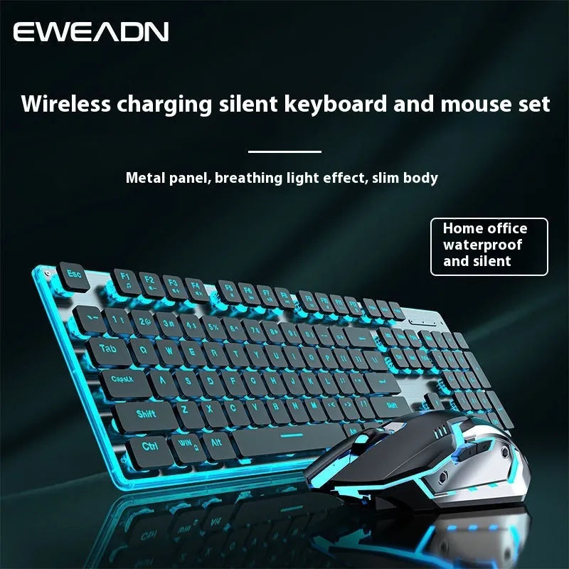 Wireless mute Bluetooth keyboard in cherry blossom pink with backlight and mute button.