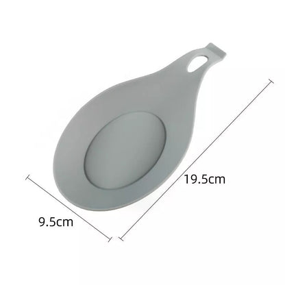 TPE silicone spoon mat in various colors for kitchen heat insulation and easy cleaning