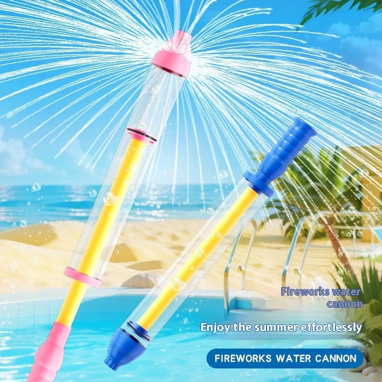 Children's pull-out water gun with animal designs in 48cm and 53cm sizes for manual water play