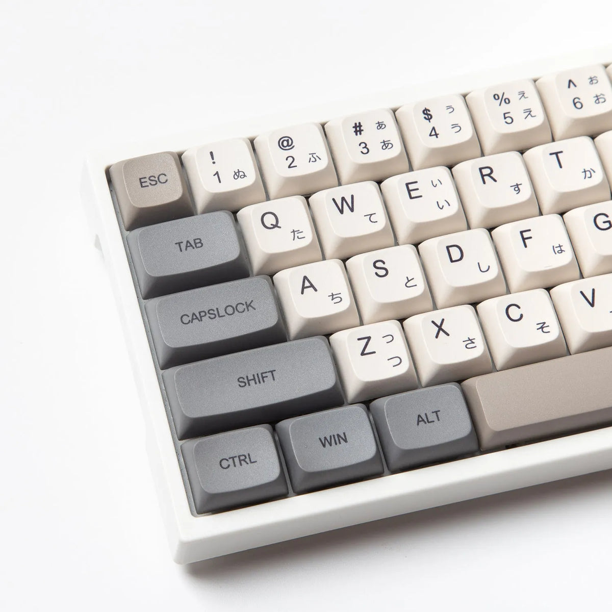 PBT XDA profile 139-key mechanical keyboard keycap set with opaque sublimation print, shown in English layout.