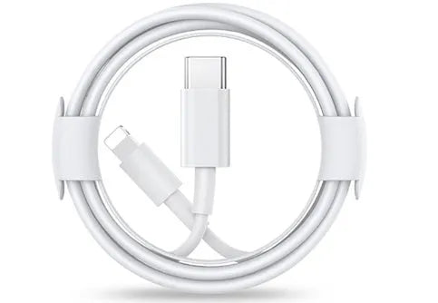 3 metre grey Apple Lightning charging cable with USB connector for fast charging