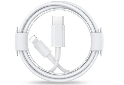 3 metre grey Apple Lightning charging cable with USB connector for fast charging