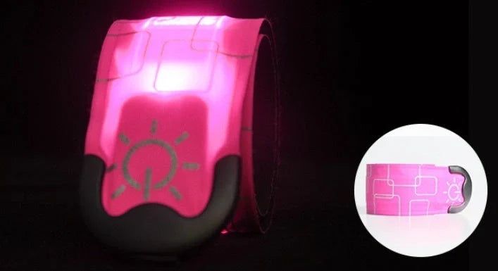 Rechargeable Nylon LED Sports Bracelet in multiple colors for night safety