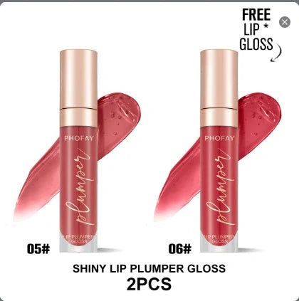 PHOFAY Shiny Lip Plumper Gloss for fuller, glossy lips
