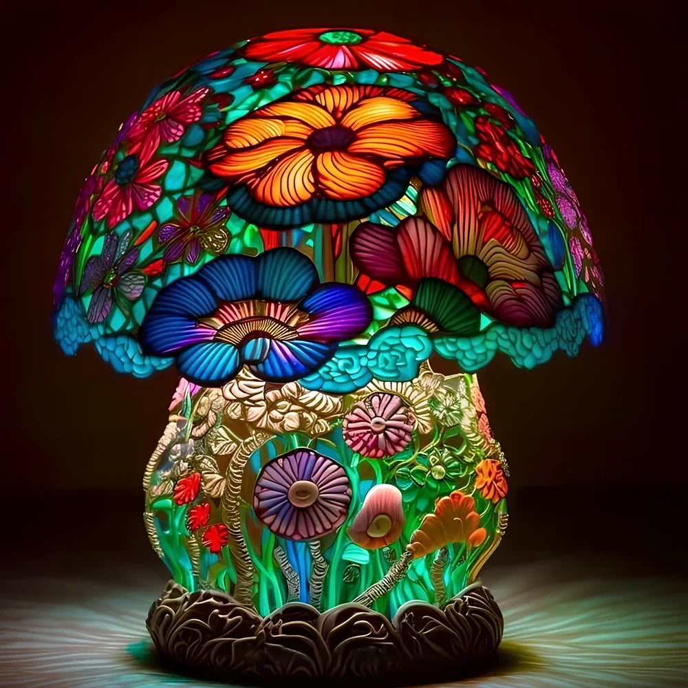 Magic Mushroom LED decorative lamp with USB plug in 15cm or 30cm size options