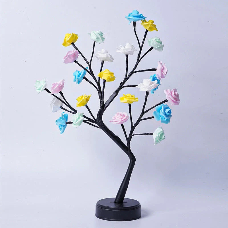 Elegant USB Rose Lamp with mesmerizing 3D floral design and variety of vibrant color options for romantic desk lighting