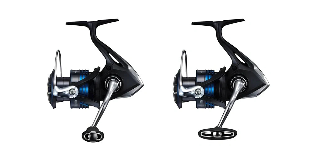 Spinning fishing wheel with 21NEXAVE technology showing aluminium alloy frame and adjustable drag system