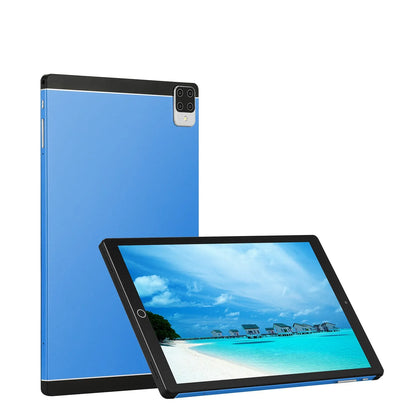 Android 15 tablet with 11.6-inch IPS screen shown in black, blue, green, and orange colour options.