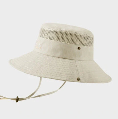 Breathable mesh bucket hat for sun protection in various colors
