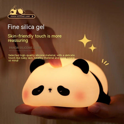 Adorable panda-shaped night light with soft, adjustable warm white LED glow