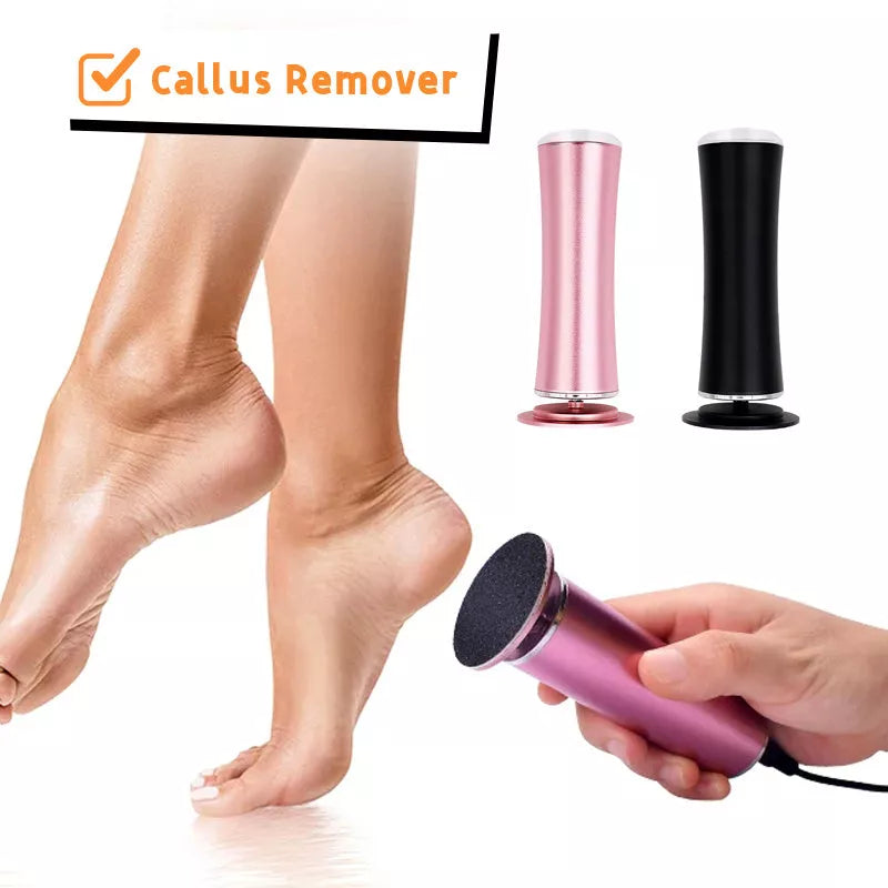 Electric Foot Callus Remover with adjustable speed and 360-degree rotation for effective foot care