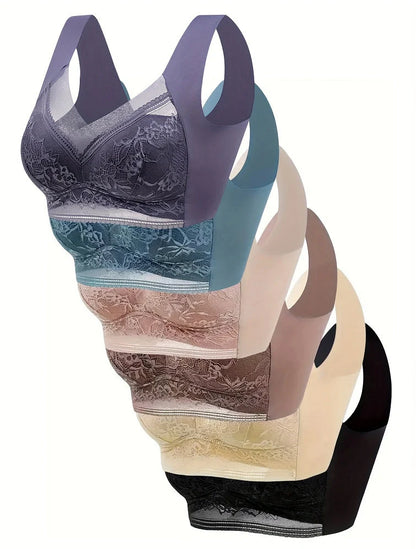Cool summer ice silk seamless bras for women, offering breathable comfort and stylish design