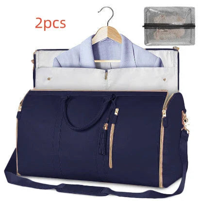 Spacious Travel Duffel Bag - Versatile Women's Handbag with Folding Suit Compartment in Multiple Color Options