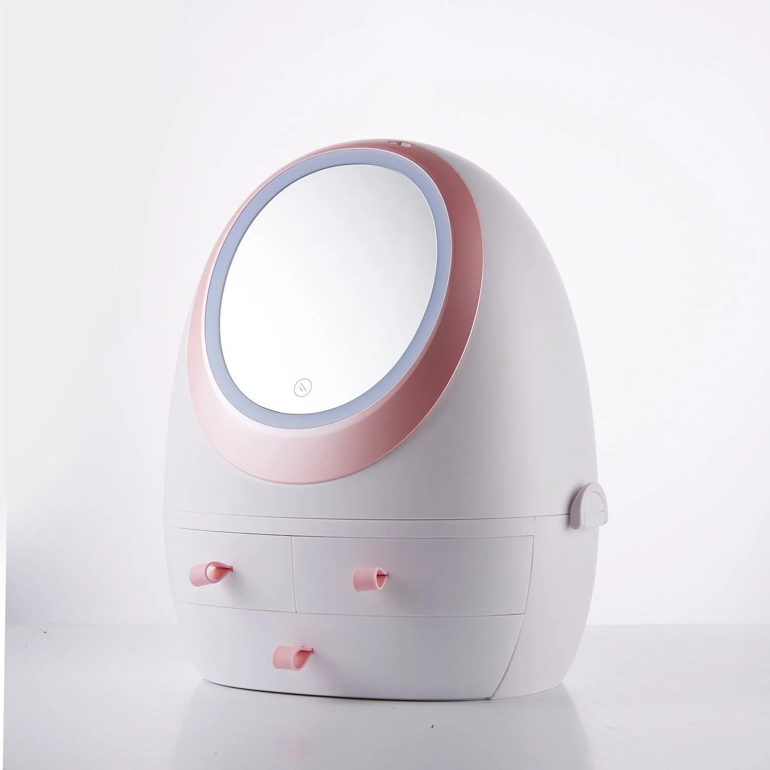 Compact LED makeup mirror with USB charging option, 35 * 18 * 28 cm