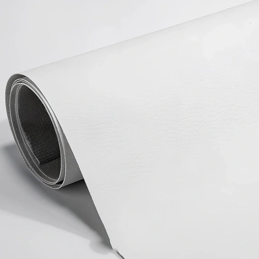 PU leather repair patch measuring 50 by 137 centimetres in dark brown colour with 0.5mm thickness