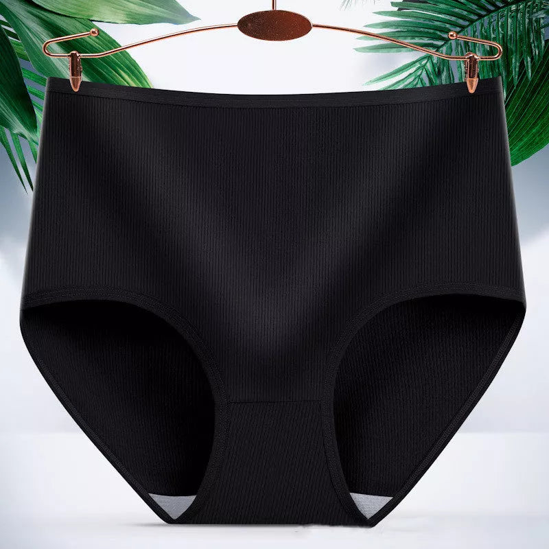 Women's high waist tummy tucking hip lifting body shaping panties in milk silk