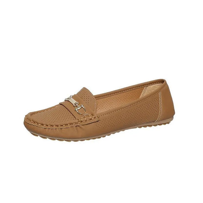 Women's flat casual plus size thin shoes in artificial PU available in white, black, and khaki colours