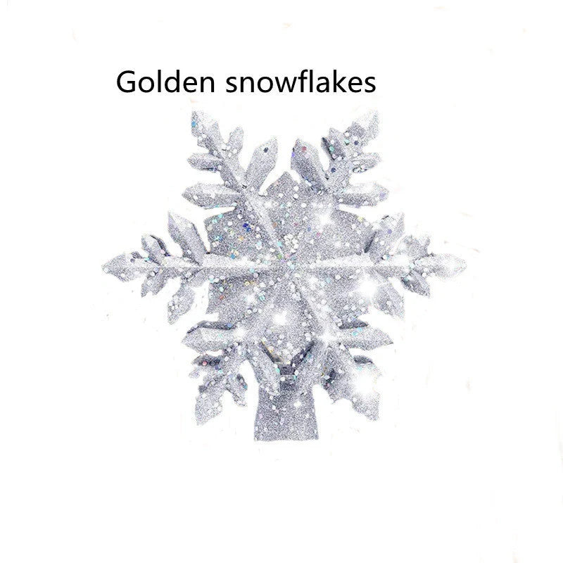 3D Glitter Silver Snow Christmas Tree Topper with LED Snowflake Projector illuminating a room with festive patterns