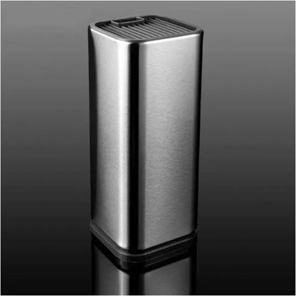 Stainless steel kitchen tool holder with detachable bottom for knives and utensils
