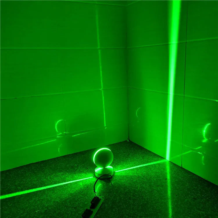 Aluminium and glass LED wall spotlight bar with colour change options, mounted on a corridor wall.