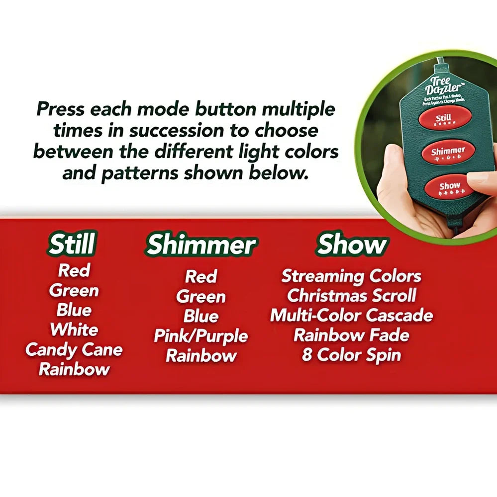 64 LED Christmas string lights set, eight 1.5m wires, PP beads, 12m total for tree decoration, UK plug