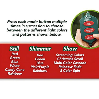 64 LED Christmas string lights set, eight 1.5m wires, PP beads, 12m total for tree decoration, UK plug