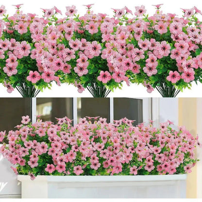 Artificial eucalyptus violet flower stem in plastic, available in seven colours for home and wedding decor