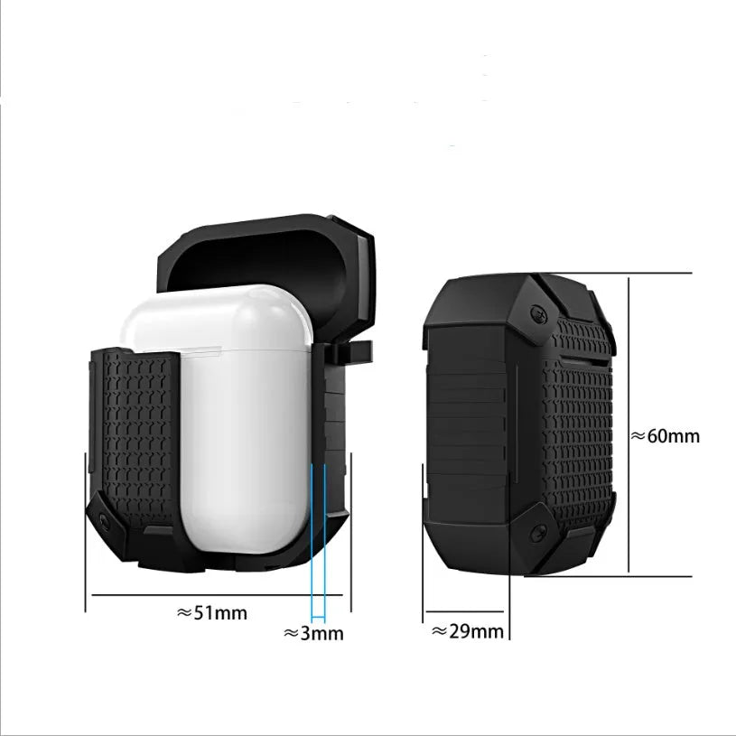Silicone back cover case for AirPods in black, red, blue, and royal blue solid colours.