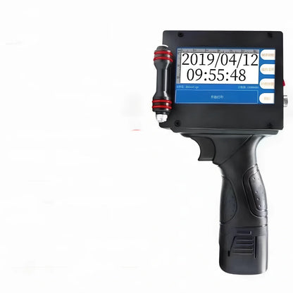 Hand-held inkjet printer with 12.7mm print head, black ink, dimensions 100x120x200mm for industrial marking